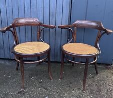 Un set 2 sedie/sedie da scrivania con braccioli Thonet/Mudus anni '50 circa