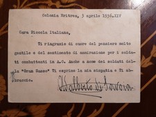 Autografo Adalberto di Savoia