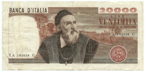 20000 lire banca italia - lire,