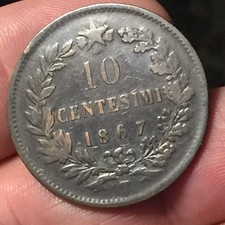 ?  REGNO D'ITALIA - VITTORIO EMANUELE II - 10 CENTESIMI 1867 T TORINO