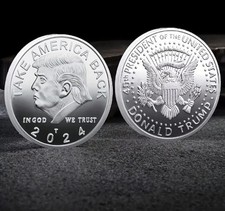 DONALD TRUMP Moneta Presidenziale 2024 Colore Argento