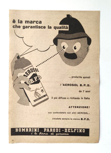 Pubblicita aerosol p d - aerosol, b.p.d