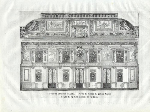 Stampa antica milano - stampa, palazzo