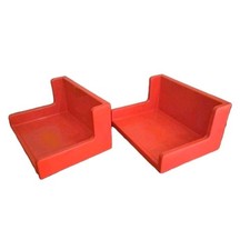 2 MENSOLE/MENSOLA DA PARETE-CON&CON DESIGN-MADE ITALY-ANNI 70'-SPACE AGE-VINTAGE