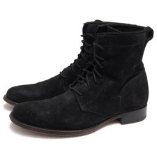 Stivali Buttero neri scamosciati suola pelle punta liscia taglia 39EU 6US uomo