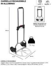 CARRELLO RICHIUDIBILE LEGGERO, TELAIO IN ALLUMINIO E PIATTAFORMA IN ACCIAIO