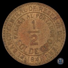 Peru - 1/2 Sol de Oro - 1941