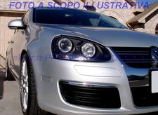 FARI ANTERIORI ANGEL EYES VW GOLF 5 DAL 2003 AL 2008 CROMATI O NERI + MOTORINI