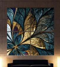 Astratto Quadro su Tel Nero