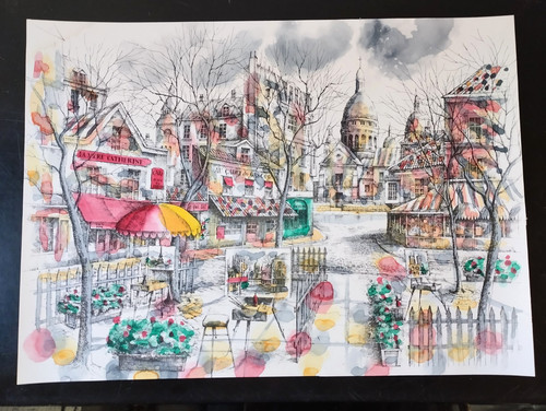 Disegno stampa piazza - stampa,