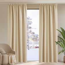 Tende Termiche Isolanti per Interni Con Fettuccia 2 Pezzi 140X300 CM Tenda Oscur