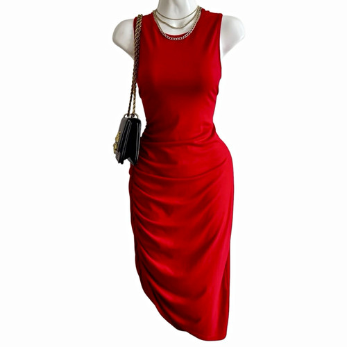 Abito midi asimmetrico bodycon