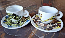 Illy ART Collection 2007 coppia Origami Michael Beutler Espresso cups
