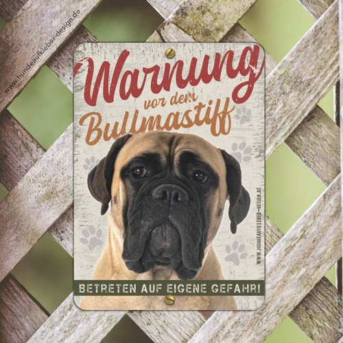 Cartello bullmastiff 15x21cm - bullmastiff, |