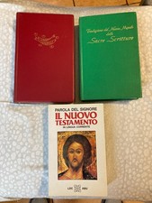 “Bibbia e Nuovo Testamento Lotto 3 Libri Cristiani 1960-1991 Sacre Scritture