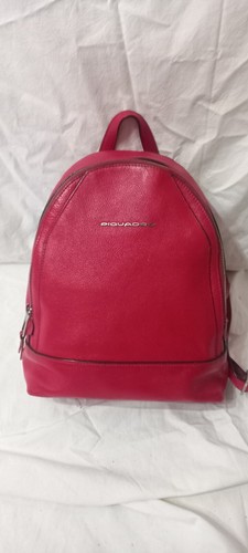 Zaino piquadro rosso pelle - rosso, in