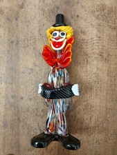 Bellissima scultura in vetro di Murano anni '69 pagliaccio Clown Joker