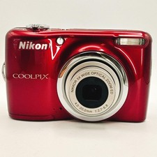 Nikon Coolpix L23 fotocamera digitale rossa 10 MP 5x zoom batteria AA modello Giappone