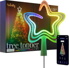 Tree Topper, Puntale Albero Di Natale Luminoso, Puntale a Stella Con 76 LED RGB 