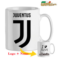 Tazza Personalizzata JUVENTUS Calcio con tuo Nome Ceramica Idea Regalo SERIA A