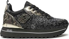 LIU JO - SCARPA DA DONNA MAXI WONDER GLITTER NERO TX007