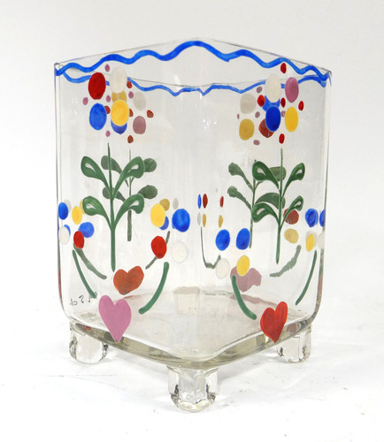 Vaso con pittura smalto - con, a