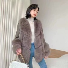 Womens Fox Fur Coats Real