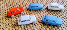 Lotto 5 Modellini Fiat 850 Berlina Anni 60 Plastica 1/87