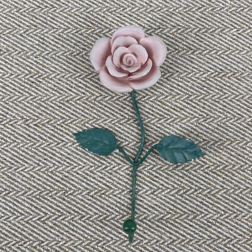 Gancio parete rosa smaltato - gancio,
