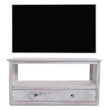 Mobile porta tv basso porta tv, look shabby, vintage marrone bianco grigio