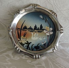 Coaster c1920 Ceramic & Chrome