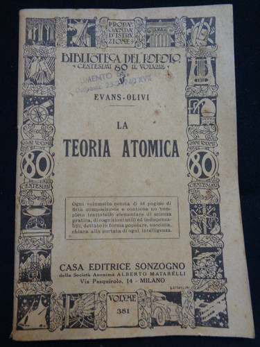 Fisica teoria atomica - teoria,