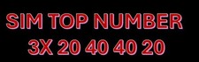 Sim Card numero facile top number 3X 20 40 40 20  