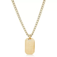Collana INK acciaio e pvd oro