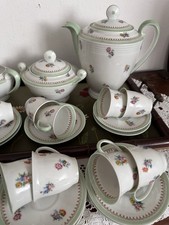 Antico Servizio da caffè in porcellana - decoro floreale -  LIMOGES GIRAUD