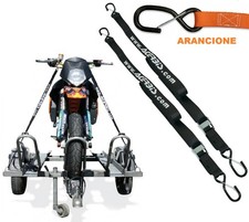 SET 2 CINGHIE ACERBIS 25MM FISSAGGIO FERMA MOTO TRASPORTO SICUREZZA ARANCIONE