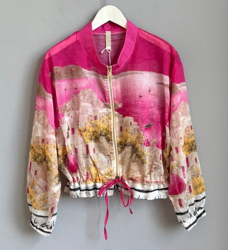 Giacca blouson rosa beige - giacca,