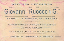 ab68 cartolina napoli citta' commerciale officina giovanni ruocco