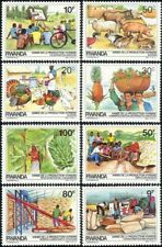 Ruanda 1985 Alimentare Agricoltura Pollame/Galli Animali/Mucche Pecore Conigli Frutta/Banane