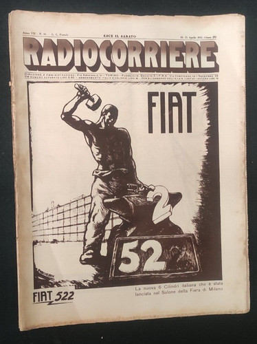 Radiocorriere aprile 1931 fiat - radiocorriere,