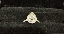 3Ct TW Pear Cut Diamond Halo