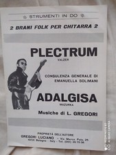 LUCIANO GREGORI "2 BRANI FOLK PER CHITARRA: PLECTRUM - ADALGISA" - ED. GREGORI 