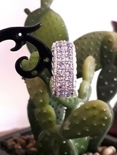 Anello a fascia Eternity in Argento 925 con Tanzanite naturale mis. 16mm