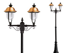 LAMPIONE APOLLO 2 LUCI SU PALO