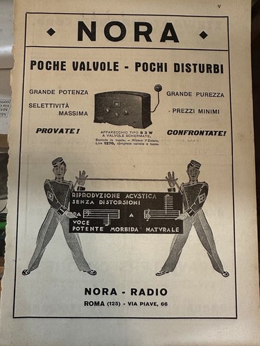 Nora valvole pubblicità anni - nora,
