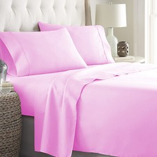 1000 fili 100% cotone scegli articolo biancheria da letto taglie USA modello rosa