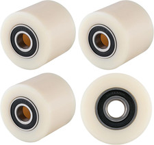 4 Pezzi Ruote per Transpallet Nylon 80 X 70 Mm, Asse 20 Mm, Ruote per Transpalle
