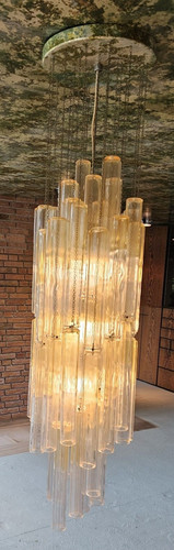 Lampadario vetro calza con - lampadario,