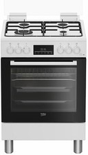 Beko Cucina a Gas 4 Fuochi Forno Elettrico Ventilato 60x60 cm Bianco FBE62310GW