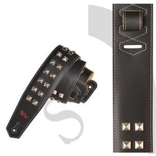 ROLING'S 6660-B TRACOLLA PER CHITARRA IN CUOIO E VERA PELLE COLORE NERO